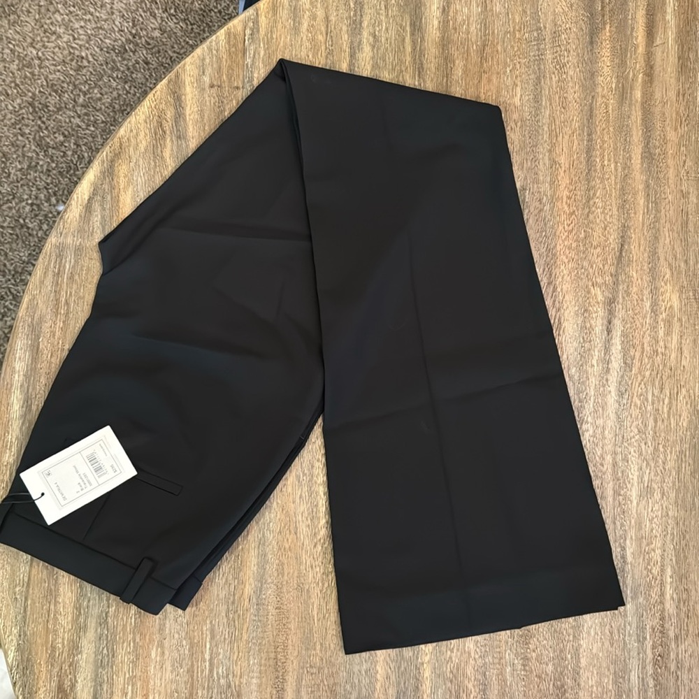 Theory Demetria 4 Black Traceable Wool Trousers - Size 2